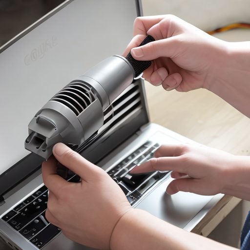 開けた本体の内部を清掃している場面（サンプル画像）